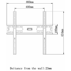 Omega OUTV400F Универсальное LCD / LED / PLAZMA TV Крепление size 23"-55" Vesa (30kg max) Черное