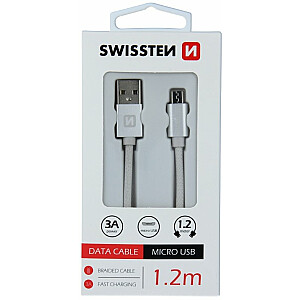 Swissten Textile Универсальный Micro USB Кабель данных 1.2m
