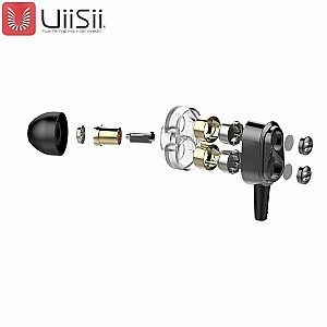 UiiSii Premium Hi-Res Наушники с Mикрофоном и пультом регулировки громкости / 3.5mm / 1.2m