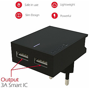 Swissten Premium Tīkla Lādētājs USB 3A / 15W Ar Micro USB vadu 1.2m
