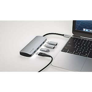 Swissten USB-C разветвитель 4in1 с 4 разъемами USB 3.0 Алюминиевый корпус