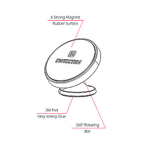 Swissten S-Grip DM7 Универсальный держатель с магнитом для устройств