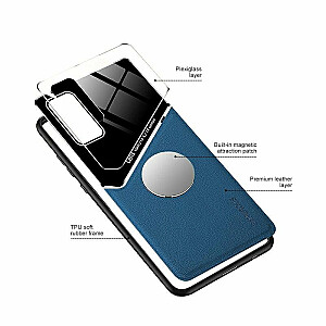Mocco Lens Leather Back Case Aizmugurējais Ādas Apvalks Priekš Samsung Galaxy A02s Zils