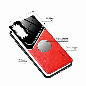 Mocco Lens Leather Back Case Aizmugurējais Ādas Apvalks Priekš Apple iPhone 11 Pro Sarkans