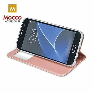 Mocco Smart Look Case Чехол Книжка с окошком для телефона Apple iPhone X / XS Розовый