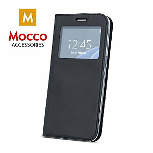 Mocco Smart Look Magnet Book Case Grāmatveida Maks Ar Lodziņu Telefonam Apple iPhone XS / X Melns