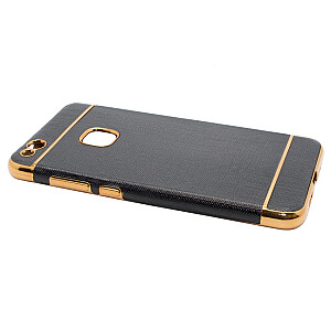 Mocco Exclusive Crown Силиконовый чехол с золотыми рамками для Apple iPhone 8 Plus Черный