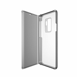 Mocco Clear View Cover Case Grāmatveida Maks Telefonam Samsung Galaxy A42 5G Sudraba