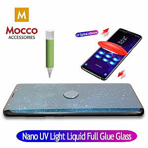 Mocco UV 9H Tempered Glass Aizsargstikls Pilnam Ekrānam + Eco Līme + Lampa Priekš Huawei Mate 20 Caurspīdīgs