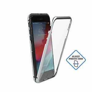 Mocco Double Side Case 360 Aluminija Apvalks ar Aizsargstiklu Telefonam Apple iPhone 7 / 8 Caurspīdīgs - Sudrabs