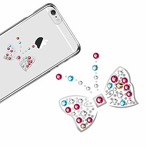 X-Fitted Пластиковый чехол С Кристалами Swarovski для Apple iPhone  6 / 6S Серебро / Бабочка
