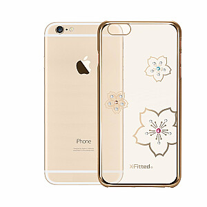 X-Fitted Пластиковый чехол С Кристалами Swarovski для Apple iPhone  6 / 6S Золото /  Цветение