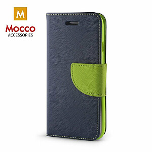 Mocco Fancy Book Case Grāmatveida Maks Telefonam Samsung A730 Galaxy A8 Plus (2018) Zils - Zaļš