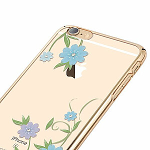 X-Fitted Пластиковый чехол С Кристалами Swarovski для Apple iPhone  6 / 6S Золото / Орхидея