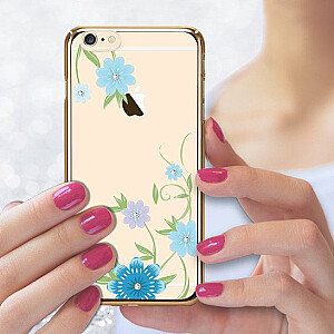 X-Fitted Пластиковый чехол С Кристалами Swarovski для Apple iPhone  6 / 6S Золото / Орхидея