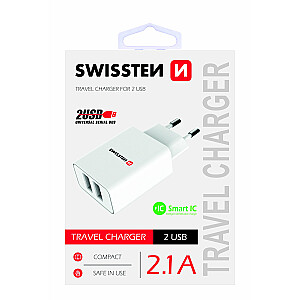 Swissten Travel Smart 2x USB 2.1A lizdas
