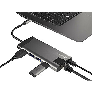 NATEC MULTIPORT FOWLER PLUS USB-C, HDMI 4K, RJ45