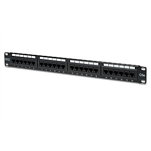 Logilink Digitus, Pach panel cat5, 24 ports, unshielded ISO / IEC 11801 and EN 50173 RJ45 sockets, 8P8C Cable installation via LSA strips, color codes based on EIA / TIA 568 A &amp; B Suitable for 483mm (19 ") rack mount Housing material: SECC, 1.5m