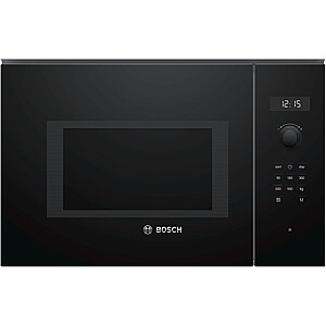 Bosch Microwave Oven BFL554MB0	 31.5 L, Retractable, Rotary knob, Start button, Touch Control, 900 W, Black, Built-in, Defrost function