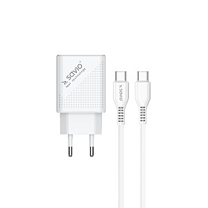 SAVIO LA-05 USB tipo A ir C tipo maitinimo tiekimo 3.0 greito įkrovimo kabelis, 1 m, viduje