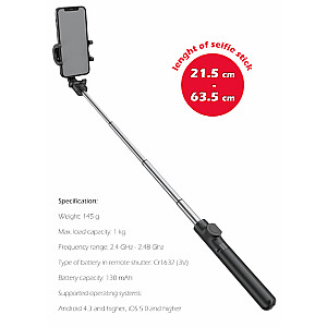 Swissten Bluetooth Selfie Aluminum штатив для телефонов и камер с дистанционной кнопкой