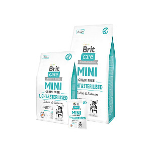 Brit Care Mini Light & Sterilized Rabbit, Лосось, 7 кг