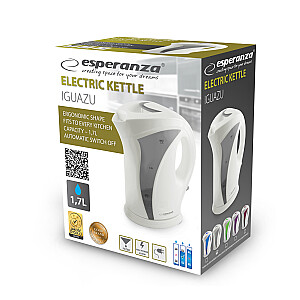 Esperanza EKK018E Электрический чайник 1,7 л, Белый/Серый