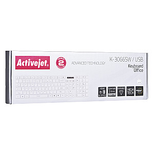 Activejet K-3066SW Office USB klaviatūra