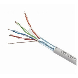 Tinklo kabelis Gembird FPC-5004E-SO/100C 100 m Cat5e F/UTP (FTP) Pilkas
