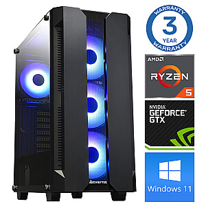 Žaidimų kompiuteris INTOP Ryzen 5 5500 16GB 250SSD M.2 NVME+2TB GTX1650 4GB WIN11