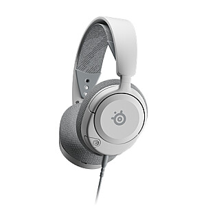 „SteelSeries“ žaidimų ausinės „Arctis Nova 1“ ant ausies, įmontuotas mikrofonas, balta, triukšmo slopinimas
