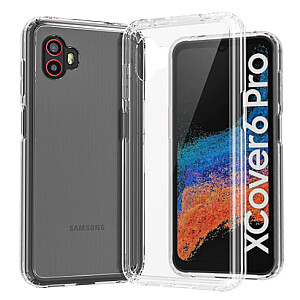 Fusion Ultra Back Case 2 mm patvarus silikoninis dėklas, skirtas Samsung G736 Galaxy Xcover 6 Pro skaidrus