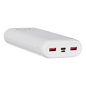 SILICON POWER QS15 Powerbank Внешний аккумулятор 20000 мАч 2x USB QC 3.0 1x USB-C PD (SP20KMAPBKQS150W) Белый