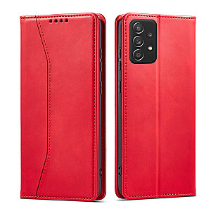 Fusion Magnet Fancy 2 knygų dėklas, skirtas Samsung A536 Galaxy A53 5G Red