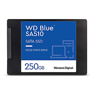 Твердотельный накопитель WESTERN DIGITAL SA510 250 ГБ SATA 3.0 Скорость записи 440 МБ/с Скорость чтения 555 МБ/с 2,5" TBW 100 ТБ MTBF 1750000 часов WDS250G3B0A