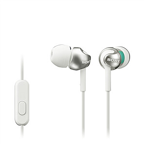 Sony EX serijos į ausines įdedamos ausinės, baltos Sony MDR-EX110AP In-ear, balta