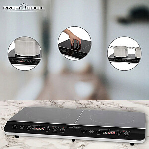 PROFI COOK PC-DKI 1067 индукционная плита, 3500 Вт, 2 конфорки, черный