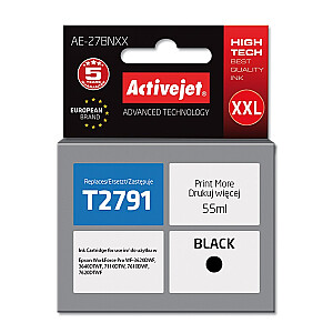 Activejet AE-27BNXX rašalas Epson spausdintuvui, Epson 27XXL T2791 pakeitimas; Aukščiausias; 55 ml; juodas