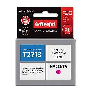 Чернила Activejet AE-27MNX для принтера Epson, замена Epson 27XL T2713; Верховный; 18 мл; пурпурный