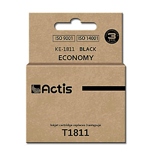 Actis KE-1811 rašalas, skirtas Epson spausdintuvui; Epson T1811 pakeitimas; standartinis; 18 ml; juodas