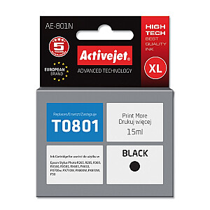 Чернила Activejet AE-801N для принтера Epson, замена Epson T0801; Верховный; 15 мл; черный