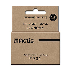 чернила Actis KH-704BKR для принтера HP; замена HP 704 CN692AE; стандарт; 15 мл; черный