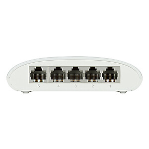 D-Link DGS-1005D/E tinklo jungiklis Nevaldomas L2 Gigabit Ethernet (10/100/1000) Baltas