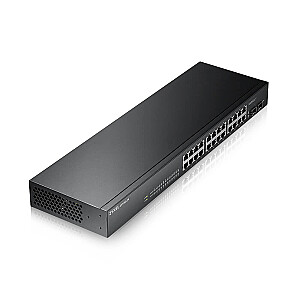 Zyxel GS-1900-24 v2 Managed L2 Gigabit Ethernet (10/100/1000) 1U Черный