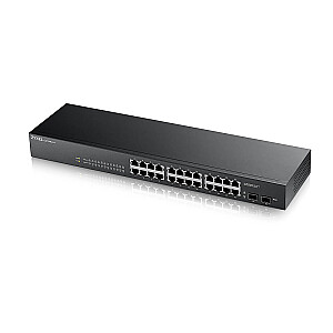 Zyxel GS-1900-24 v2 Managed L2 Gigabit Ethernet (10/100/1000) 1U Черный