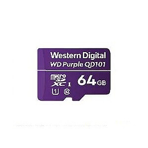 Western Digital WD Purple SC QD101 64 GB MicroSDXC 10 klasės atminties kortelė
