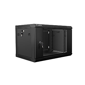 Настенный стоечный шкаф Lanberg 19" 6U 600x450 черный wf01-6406-10b