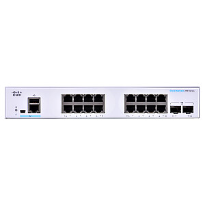Cisco CBS250-16T-2G-EU tinklo jungiklis, valdomas L2/L3 Gigabit Ethernet (10/100/1000), sidabrinis