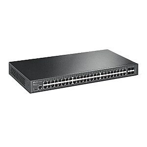 TP-Link JetStream 48 prievadų Gigabit Layer 2+ valdomas jungiklis su 4 10GE SFP+ lizdais