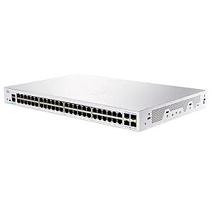 Cisco CBS250-48T-4G-EU tinklo jungiklis, valdomas L2/L3 Gigabit Ethernet (10/100/1000) Sidabrinis